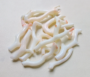Palo de coral blanco natural, 84Cts, palos de sombra rosa, piedras preciosas de coral blanco natural 100%, palos pulidos sueltos, fabricación de joyas - Product Image 1