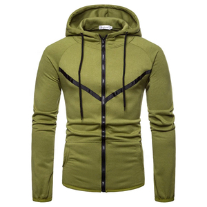 Sudadera con capucha y cremallera para hombre, estilo boxy, 100% algodón, oversize, informal, personalizable, de lujo. - Product Image 1
