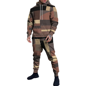 Chándal para hombre 2024 último chándal estampado chándales transpirables conjunto de dos piezas de alta calidad - Product Image 1