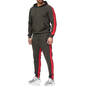 Conjunto Deportivo Unisex Personalizado de Invierno, 100% Algodón, Sudadera con Capucha y Pantalones Jogger, Diseño Nuevo, Corte Regular, Paneles Laterales Deportivos - Product Image 3