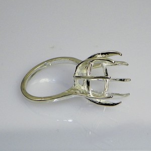 Componentes de Joyería Fina para Mujer, Plata de Ley 925 Genuina, Anillo de 10 mm con Engaste de Piedra, Chapado en Oro de 14K/18K - Product Image 1