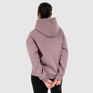 OEM Pull à capuche personnalisé en coton épais pour femmes Sweat-shirts d'hiver surdimensionnés en polaire avec col à capuche grande taille - Product Image 2