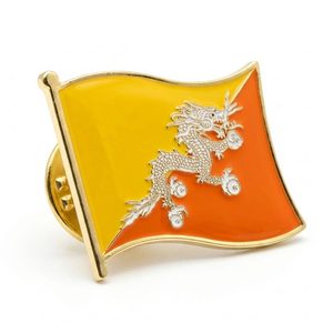Drapeau croisé US-CA personnalisé en laiton argenté, sérigraphié, pour badges – Vente en gros - Product Image 3