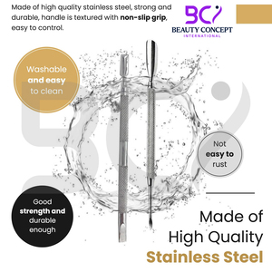 Nail Cuticle Pusher Cuticle <b>Remover</b> Cuticle Trimmer Spoon Shaped Nail Cleaner Dual Sided Manicure Pedicure <b>Tools</b> - Product Image 2
