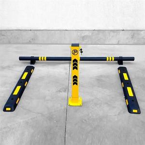 Poste de Estacionamiento de Acero Bloqueable de 75 cm, Barrera de Estacionamiento Plegable de 3 Piezas para Estacionamiento o Espacio de Estacionamiento - Product Image 5