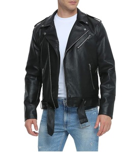 Nouvelle veste en cuir élégante pour hommes avec capuche imperméable multi-poches sur mesure en plein air motard veste en cuir de mode décontractée - Product Image 4