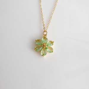 Collar de Plata 925 con Circonita Verde Claro y Peridoto, Certificado GIA, Lujoso y Elegante, Regalo para Ella, Unisex - Product Image 4