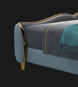 โครงเตียงไม้ปรับแต่งได้ตาม TH-H8360พร้อมหัวเตียงคุณสมบัติการจัดเก็บผ้าคุณภาพสูงสำหรับเฟอร์นิเจอร์อพาร์ทเมนต์หรือห้องนอน - Product Image 4