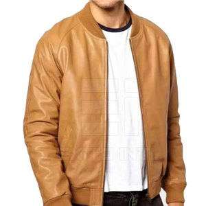 Veste en cuir pour homme, col montant, haute qualité, prix bas, nouvelle arrivée, sur mesure, style streetwear - Product Image 2