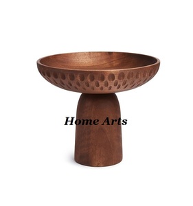 Bol de service à salade de fruits de forme ronde de qualité supérieure Design tendance Bol à chocolat en bois au prix le plus bas - Product Image 4