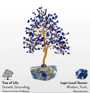Vente en gros pas cher cristaux pierre de guérison copeaux de lapis-lazuli copeaux d'agate naturelle fil enroulé arbre pour la décoration - Product Image 3