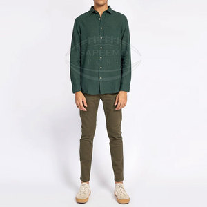 Men's Cotton Flannel <b>Button</b> <b>Shirt</b>-Breathable Casual Summer <b>Shirt</b> High Quality 240g Customizable Options Everyday Comfort Modern - Product Image 2