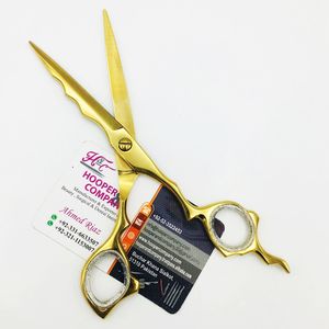 Nouveaux ciseaux de cheveux en or ciseaux de barbier à cheveux dorés rasoir bord cheveux coupe durable ciseaux Baber avec logo de pouce offre vison - Product Image 1