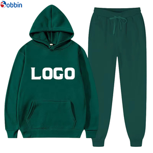 Ensemble sweat-shirt et jogging unisexe en polaire pour homme, jogging en coton épais, survêtement décontracté pour homme, logo personnalisé, survêtement avec capuche, uni - Product Image 6