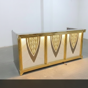 Comptoirs de présentation de mariage au design élégant, très demandés, pour plats chauds, design moderne en acier inoxydable - Product Image 2