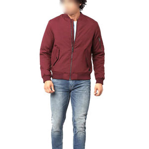 Color Mahroon con bolsillos laterales, la más alta calidad, cómoda, la mejor tela, ropa exterior, chaquetas Bomber para hombre de WAKIN WEAR - Product Image 2