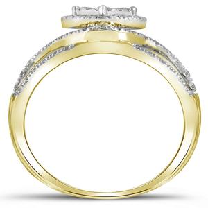 Anillo de compromiso de diamante de moissanita chapado en oro en plata de ley S925, joyería nupcial helada para mujer, regalo de aniversario - Product Image 2