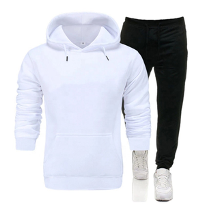 Custom 2-Piece Tracksuit for Men High Quality 100% Cotton Hooded Sweatshirts Track Suits Embroidered Casual Style for Winter - Product Image 2