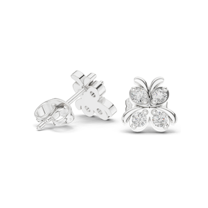 0.36 CT Butterfly Lab Diamond <b>Stud</b> Earrings VVS-VS EF Clarity 18KT, 14KT, 10KT Gold & 925 <b>Silver</b> Rose, Yellow, White Gold - Product Image 4