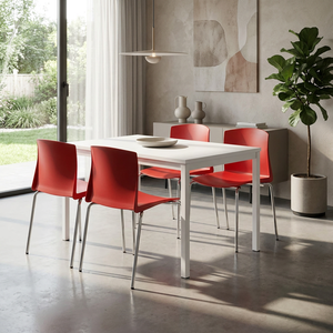 Juego de Comedor Elton para Restaurante, Mesa con 4 Sillas Apilables Tipo Cantina para Cafetería, Muebles Comerciales - Product Image 4