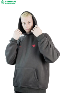 Sweat-shirts à capuche thermiques personnalisés avec logo frontal, en strass, coupe oversize, grandes tailles, 100 % coton, écologiques, unisexe, pour l'hiver, vente en gros - Product Image 2