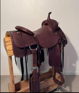 Selle en cuir de style occidental faite à la main de haute qualité avec siège profond pour une utilisation sur sentier et ranch de fournisseur indien - Product Image 4