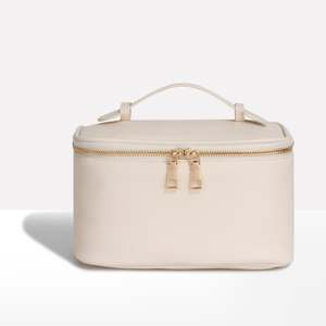 Anne Leather <b>Large</b> Capacity <b>Cosmetics</b> Case with Zipper Closure Feature-Handled Makeup Organizer <b>Bag</b> Custom Logo Pattern - Product Image 1
