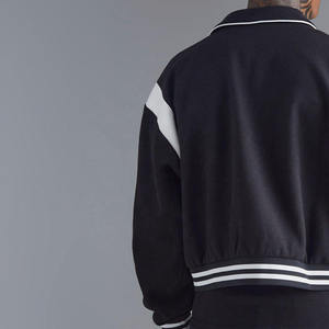 แจ็คเก็ตเบสบอลวาร์ซิตี้แบบวินเทจ แขนหนังปักไหมเชนิลล์ ระบายอากาศได้ดี สำหรับผู้ชาย ผลิตตามแบบ OEM - Product Image 4