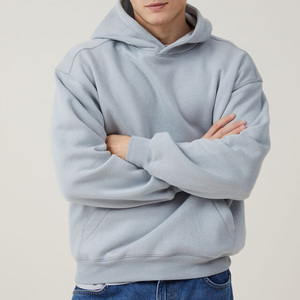 Sweat-shirt décontracté pour homme en 65% polyester et 35% coton, 500 g/m², coupe ample, tricot français, effet bouffant, uni, automne, OEM - Product Image 4