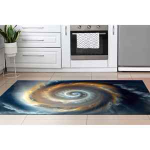 Alfombra Galaxy Swirl, Tapete de Piso con Diseño de Espiral Vortex, Alfombra de Chenilla - Product Image 4