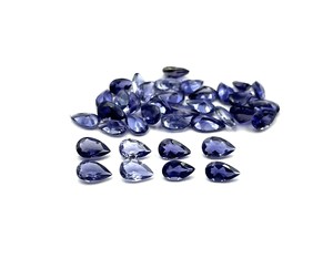 Iolite naturelle certifiée IGI coupe poire pierre précieuse lâche 3*5-8*10 MM pierre précieuse bleue pour la fabrication de bijoux - Product Image 6