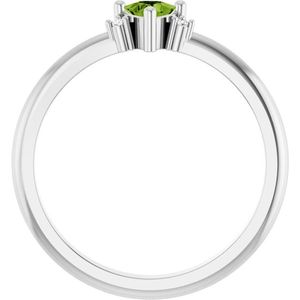 Anillo Stuller con Acentos de Oro Blanco de 14K 72435:255P, Patrón Geométrico, Bañado en Rodio, Piedra Tallada, Talla Ajustable, Apto para Compromiso - Product Image 2