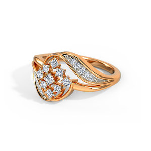 แหวนหมั้นเพชร18K สีทอง14K สำหรับผู้หญิงโรแมนติกสำหรับงานครบรอบแต่งงานไข่มุกงานหมั้น - Product Image 5