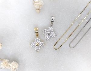 สร้อยคอจี้เพชรโมอิสซาไนต์ทรงกลมแบบรุ่นลิมิเต็ดอิดิชั่น ประดับเพชร VVS รูปดอกไม้ พร้อมตัวเรือนทอง 14k เครื่องประดับวินเทจแฟชั่น ราคาประหยัด - Product Image 4