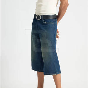 กางเกงยีนส์ขาสั้นผู้ชายสีตัดกัน ผลิตในปากีสถาน คุณภาพสูง สวมใส่สบาย - Product Image 4