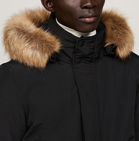 Veste d'hiver classique en duvet d'oie de luxe pour homme, personnalisée, avec capuche en fourrure, Canada