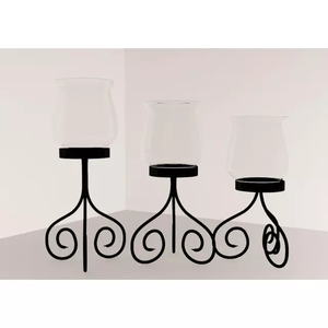 Candelabro de diseño de cristal para decoración del hogar, soporte de vela brillante para interior y exterior, votivo - Product Image 3