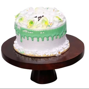 Wholesale <b>Supply</b> Handcrafted Wooden <b>Cake</b> Stand with Metal Pedestal Elegant Dining Table Centerpiece Dessert Tray Tabletop <b>Decor</b> - Product Image 1
