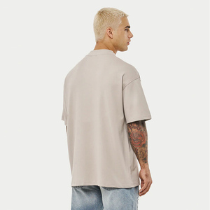 Vente flash, t-shirts à épaules tombantes 100% haute qualité pour hommes, impression de logo personnalisée, t-shirts vierges respirants, t-shirt surdimensionné pour le fitness - Product Image 3