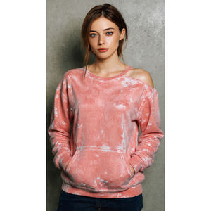 Sweat à capuche pour femme ample, imprimé, délavé, épaules tombantes, hiver, surdimensionné, en polaire écologique, personnalisable, pull-over - Product Image 2