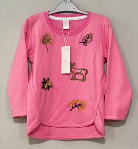 เสื้อสเวตเตอร์สำหรับเด็กผู้หญิงเสื้อสเวตเตอร์ระบายอากาศแขนยาวพิมพ์ลายสีพื้นนุ่มน่ารักสำหรับฤดูหนาว - Product Image 5