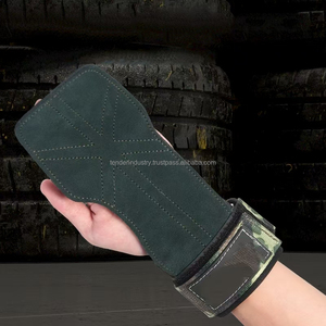 Offre Spéciale dernier Style personnalisé Logo Gym Fitness peau de vache poignée en cuir de haute qualité dragonne pour l'haltérophilie - Product Image 5