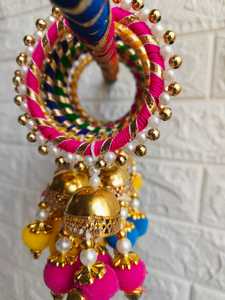 Bracelets ethniques Kaleera pour mariée, bracelets multicolores assortis pour les faveurs de mariage indien, Mehndi Haldi, Sangeet Rakhi et cadeaux - Product Image 3