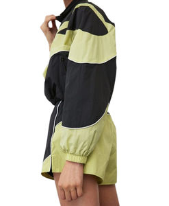 Custom Made Women Summer Nylon <b>Long</b> <b>Sleeves</b> <b>Crop</b> Windbreaker Polyester Short Set Windbreaker Jacket Shorts Sets for Men - Product Image 2