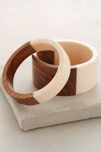 Conjunto de brazaletes de mujer de moda con corte de corazón de madera regalo de moda hecho a mano redondo INDIA ART PLACE - Product Image 6