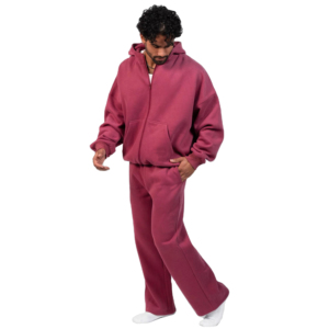 2025 Wholesale Breathable Fleece Zip Tracksuit <b>Men</b> Long Sleeve Casual Flared Street Style Custom Logo Winter - Product Image 1