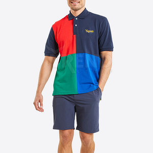 Camisetas de polo de golf para hombre personalizables con logotipo bordado, camisetas lisas informales de manga corta con patrón sólido, polos de golf en blanco - Product Image 1