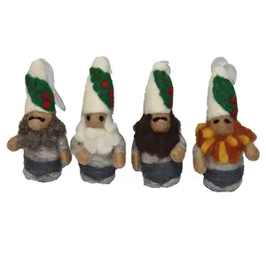 Muñecas de Papá Noel de fieltro, productos de Navidad artesanales y de fieltro, fabricante y exportación, precio al por mayor, 2022