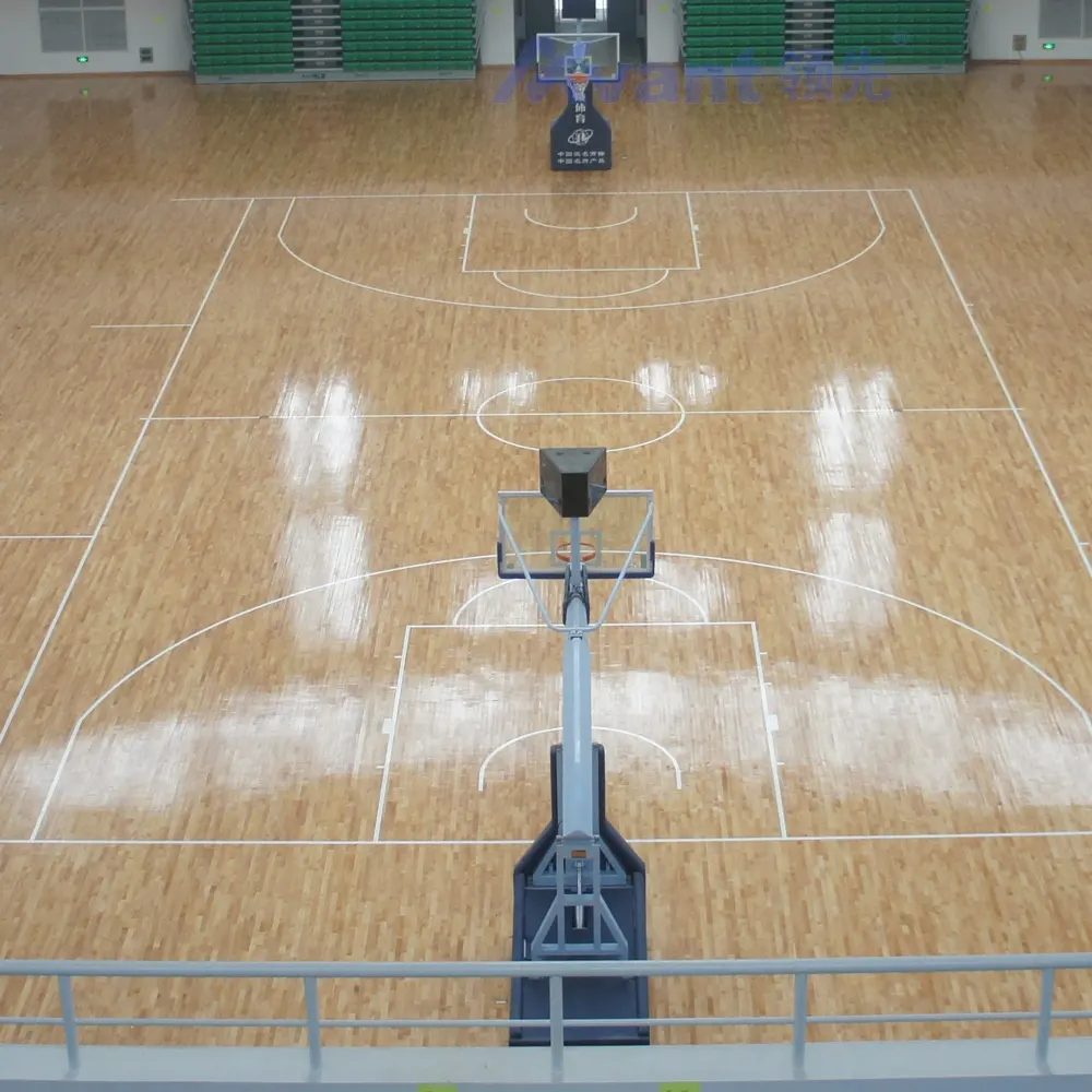 एरेना और जिम्नाजियम के लिए अवंत लकड़ी के बास्केटबॉल कोर्ट फ़्लोरिंग, इनडोर बैडमिंटन/वॉलीबॉल कोर्ट FIBA स्पोर्ट्स फ़्लोरिंग सिस्टम