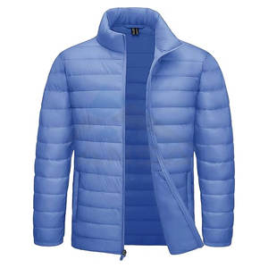Chaqueta de invierno acolchada para hombre directa de fábrica, acolchada ligera con tela resistente al viento y al agua, diseño práctico de 4 bolsillos - Product Image 1